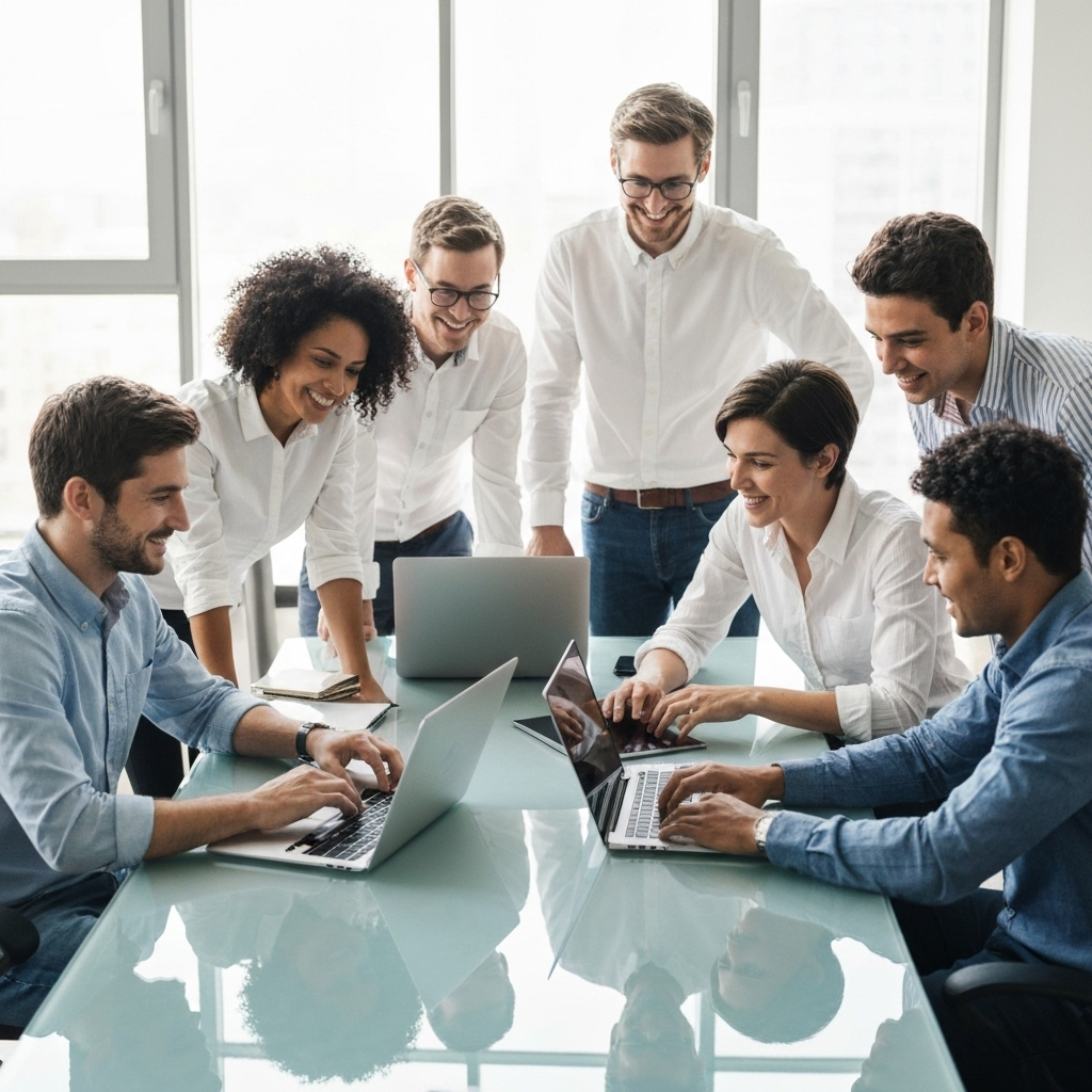 Novatra team collaborating